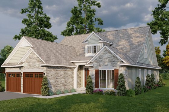 Exterior - Other Elevation for Traditional House Plan #17-2435 - 3 bed, 3 bath