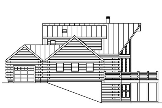 Exterior - Other Elevation for Log House Plan #124-766 - 2 bed, 2.5 bath