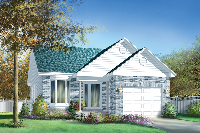 Traditional Style House Plan - 2 Beds 1 Baths 1026 Sq/Ft Plan #25-1169