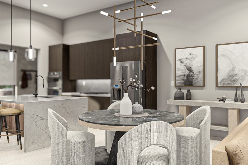 House Blueprint - Interior - Dining Room for Modern House Plan #455-547 - 3 bed, 2 bath