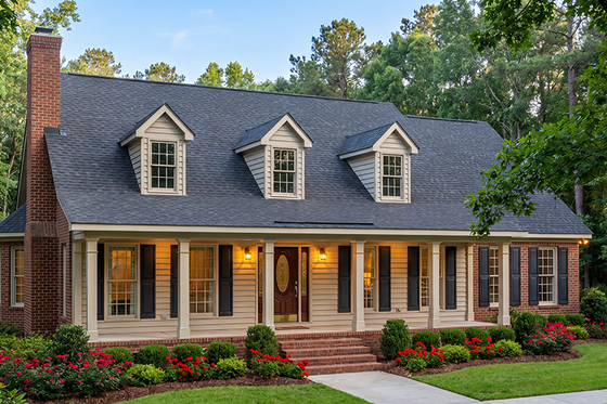 Exterior - Front Elevation for Southern House Plan #406-221 - 3 bed, 2 bath