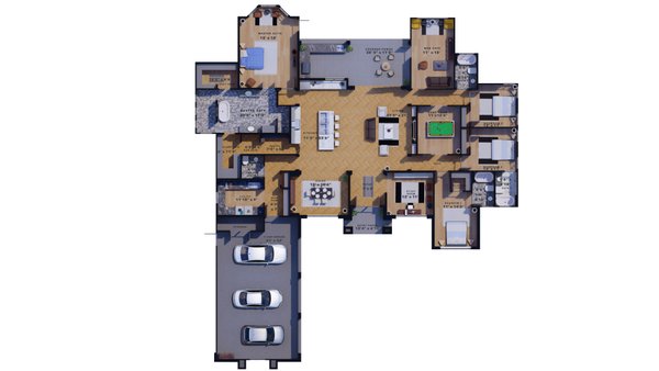 Dream House Plan - Contemporary Floor Plan - Main Floor Plan #1110-16