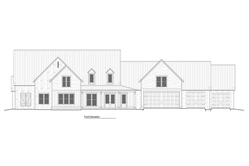 Home Plan - Exterior - Front Elevation 3 for Farmhouse House Plan #1081-12 - 4 bed, 4.5 bath