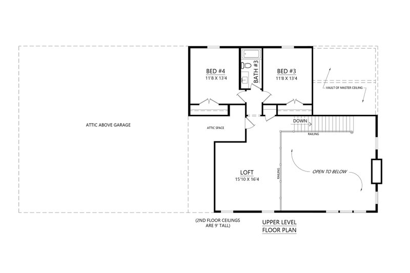House Plan Design - Floor Plan - Upper Floor for Barndominium House Plan #1074-126 - 4 bed, 3 bath