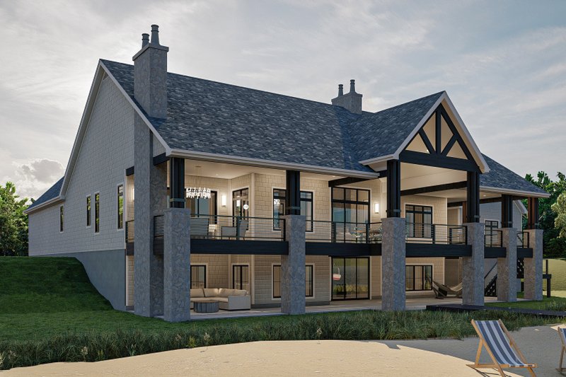 House Plan Design - Exterior - Other Elevation for Beach House Plan #455-294 - 3 bed, 2.5 bath