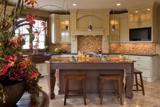 Interior - Kitchen for European House Plan #56-602 - 5 bed, 6 bath