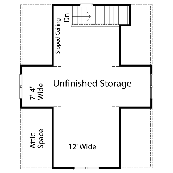 Traditional Floor Plan - Upper Floor Plan #22-426