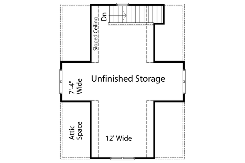 House Blueprint - Floor Plan - Upper Floor for Traditional House Plan #22-426, 0 bath