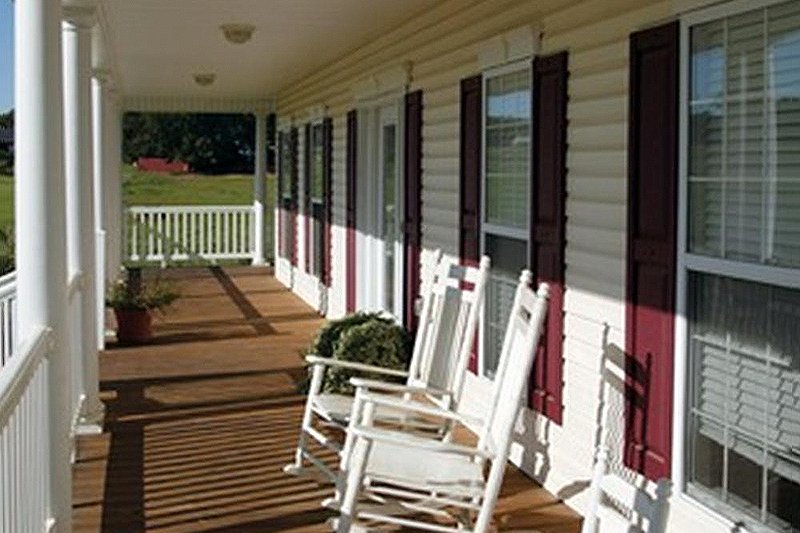 Home Plan - Exterior - Covered Porch for Farmhouse House Plan #56-205 - 4 bed, 3.5 bath