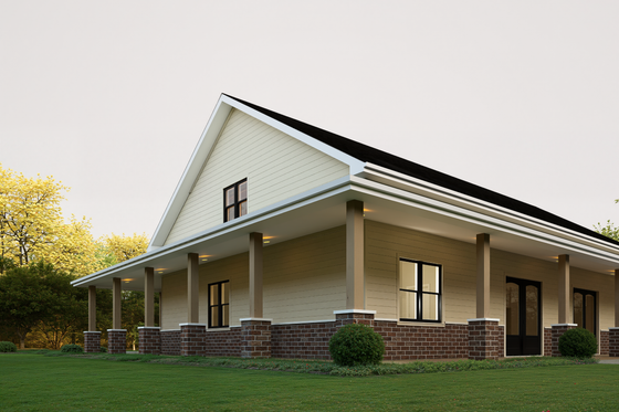 Exterior - Front Elevation 3 for Farmhouse House Plan #1112-18 - 3 bed, 4 bath