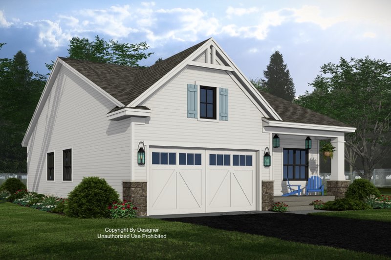 Home Plan - Exterior - Front Elevation 4 for Farmhouse House Plan #51-1503 - 3 bed, 2 bath