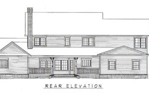 Exterior - Rear Elevation for Country House Plan #11-226 - 4 bed, 2.5 bath