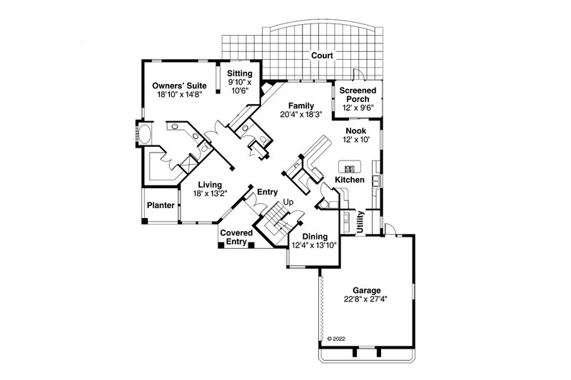 Home Plan - Exterior - Front Elevation 3 for Mediterranean House Plan #124-245 - 3 bed, 2.5 bath