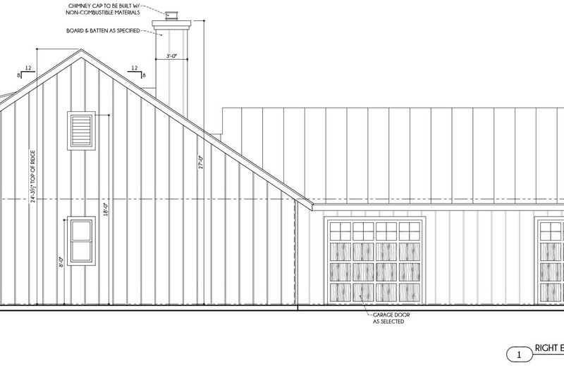 House Design - Exterior - Other Elevation 1 for Farmhouse House Plan #1110-5 - 3 bed, 2.5 bath
