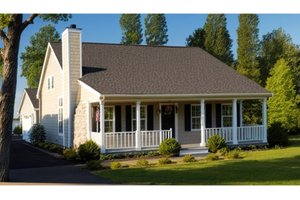 House Blueprint - Southern Exterior - Front Elevation Plan #3-112