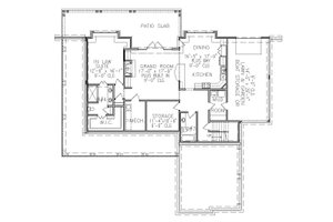Floor Plan - Lower Floor for Farmhouse House Plan #54-394 - 3 bed, 2.5 bath