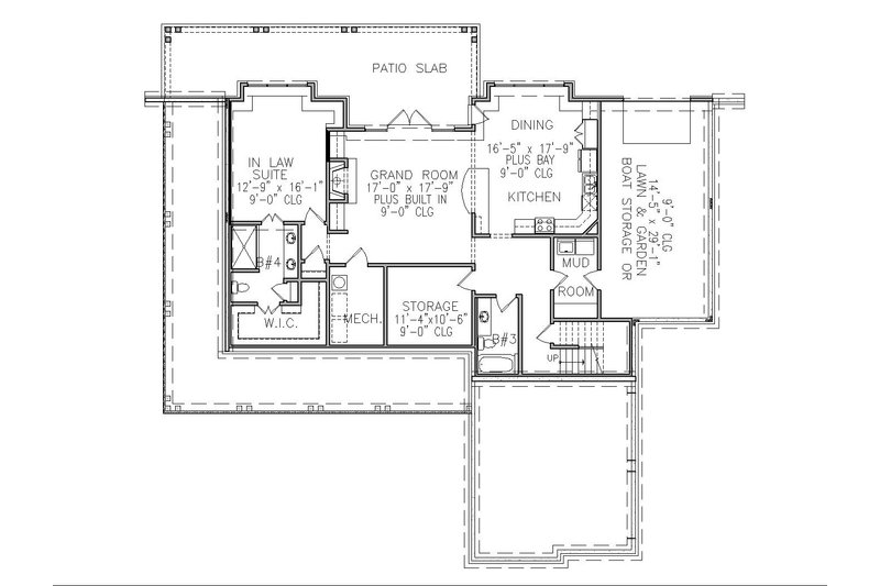 Home Plan - Floor Plan - Lower Floor for Farmhouse House Plan #54-394 - 3 bed, 2.5 bath