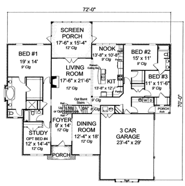 Traditional Floor Plan - Main Floor Plan #20-1826