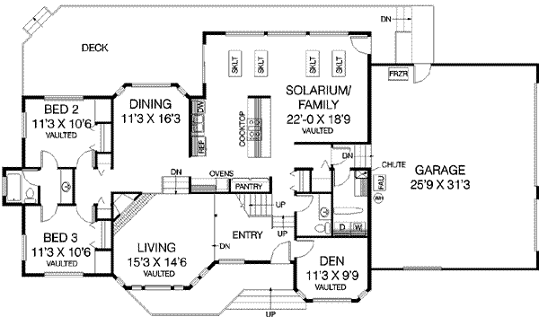 Home Plan - Traditional Floor Plan - Main Floor Plan #60-308