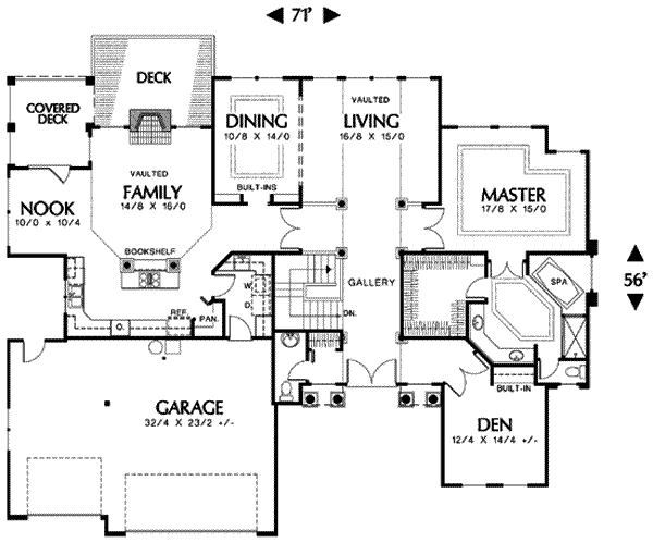 Dream House Plan - Mediterranean Floor Plan - Main Floor Plan #48-231