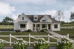 Home Plan - Farmhouse Exterior - Front Elevation Plan #455-745