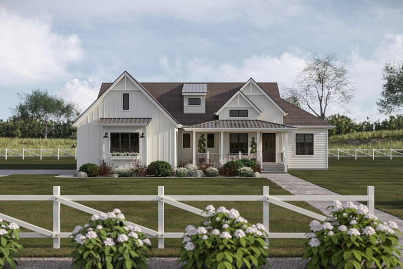 Home Plan - Farmhouse Exterior - Front Elevation Plan #455-745