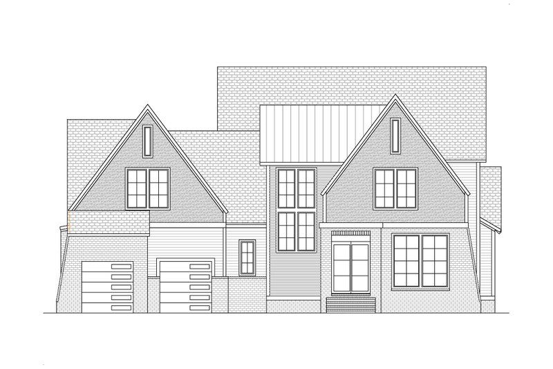 House Blueprint - Exterior - Front Elevation 1 for Modern House Plan #1080-26 - 4 bed, 4.5 bath