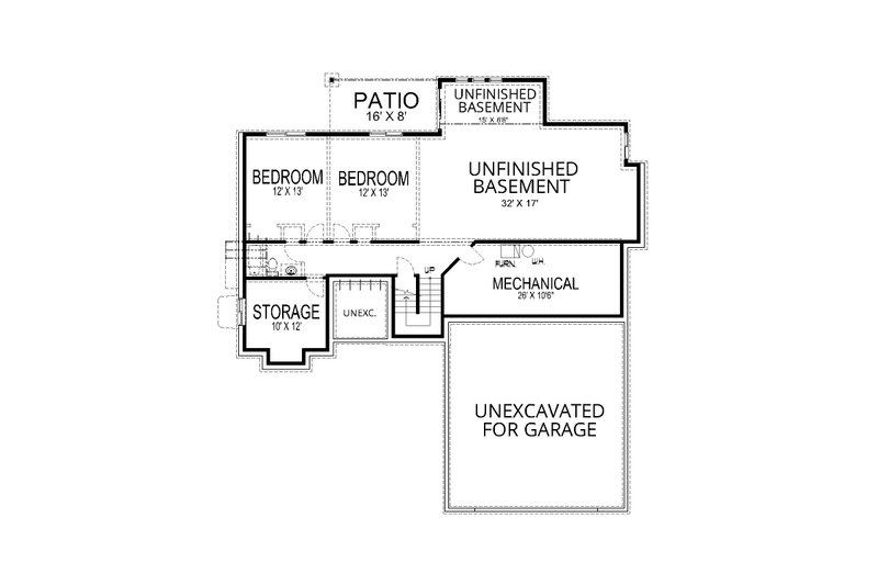 Home Plan - Floor Plan - Lower Floor for Craftsman House Plan #112-286 - 5 bed, 3.5 bath