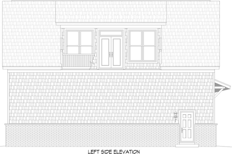 Architectural House Design - Exterior - Other Elevation for Craftsman House Plan #932-1048 - 1 bed, 1 bath
