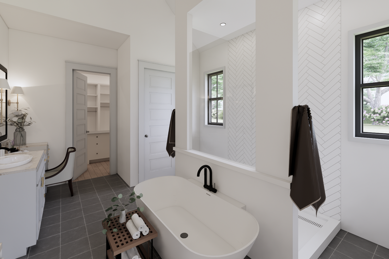 Architectural House Design - Interior - Master Bathroom for Farmhouse House Plan #1074-107 - 4 bed, 3.5 bath