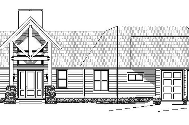 Dream House Plan - Exterior - Front Elevation 3 for Cabin House Plan #932-288 - 3 bed, 2.5 bath