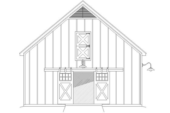 Exterior - Other Elevation 1 for Barndominium House Plan #932-106, 0 bath
