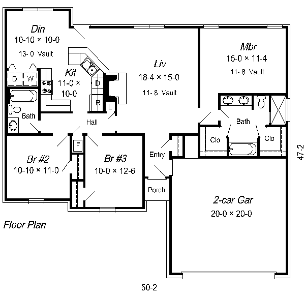 Traditional Floor Plan - Main Floor Plan #329-176
