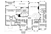 Mediterranean Style House Plan - 7 Beds 8.5 Baths 6412 Sq/Ft Plan #420-190 