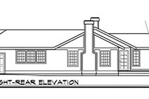 Exterior - Other Elevation 3 for Ranch House Plan #124-120 - 3 bed, 2.5 bath