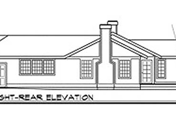 Exterior - Other Elevation 3 for Ranch House Plan #124-120 - 3 bed, 2.5 bath