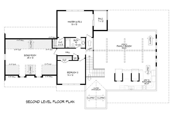 Architectural House Design - Traditional Floor Plan - Upper Floor Plan #932-507