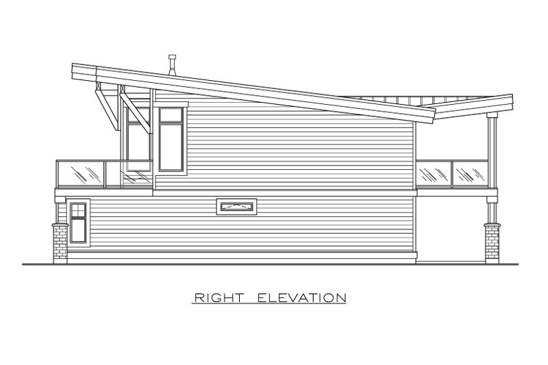 House Design - Exterior - Other Elevation for Beach House Plan #1100-27 - 3 bed, 3 bath