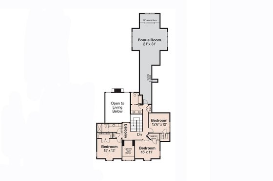 Floor Plan - Upper Floor for Farmhouse House Plan #124-694 - 4 bed, 4.5 bath