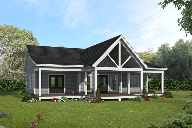 Home Plan - Exterior - Rear Elevation for Victorian House Plan #932-409 - 3 bed, 2 bath