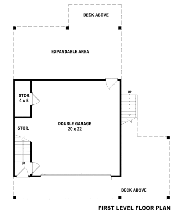 Contemporary Floor Plan - Lower Floor Plan #81-13766