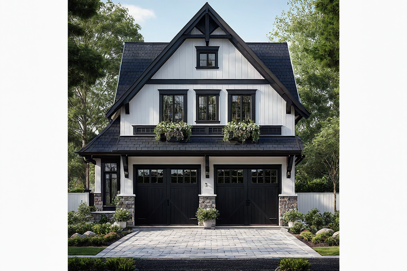 Country Style House Plan - 1 Beds 1 Baths 586 Sq/Ft Plan #515-45 Exterior