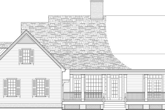 Exterior - Front Elevation 2 for Cottage House Plan #137-386 - 3 bed, 2.5 bath
