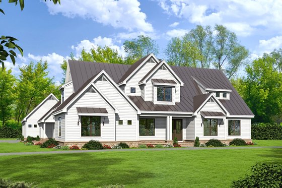 Country Exterior - Front Elevation Plan #932-66