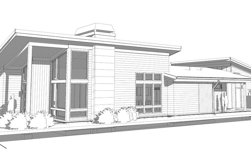 Dream House Plan - Exterior - Other Elevation 1 for Modern House Plan #895-124 - 3 bed, 2 bath