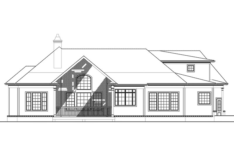 Architectural House Design - Exterior - Rear Elevation 1 for Craftsman House Plan #119-416 - 3 bed, 2.5 bath
