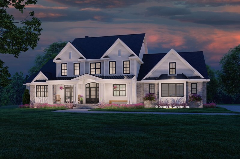 Home Plan - Exterior - Front Elevation 3 for Farmhouse House Plan #929-1113 - 5 bed, 4.5 bath