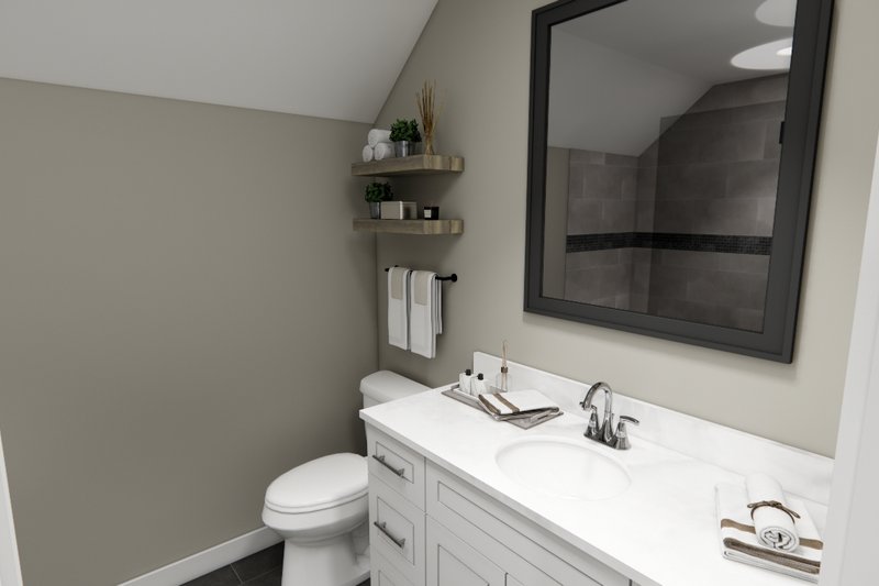 House Blueprint - Interior - Bathroom 1 for Bungalow House Plan #51-1405 - 3 bed, 2 bath