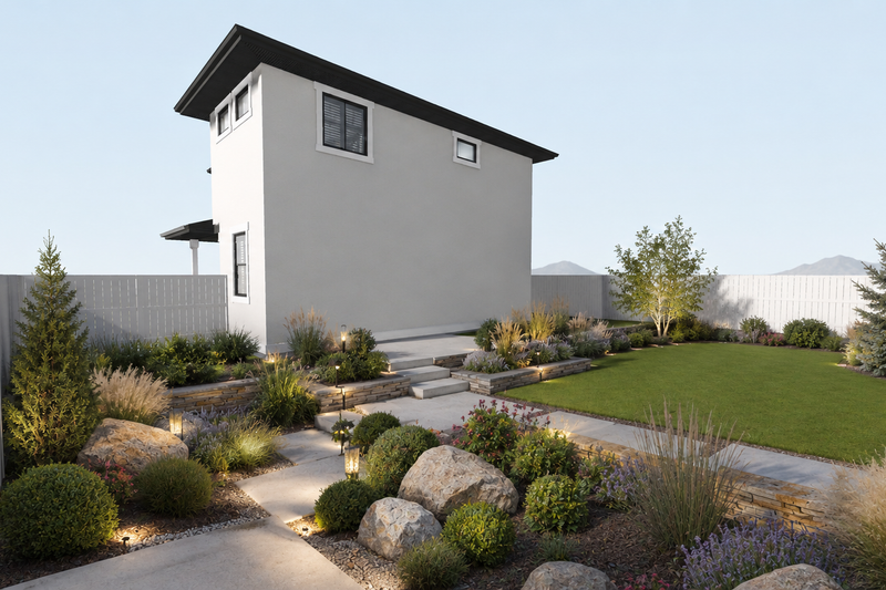 Architectural House Design - Exterior - Rear Elevation 2 for Mediterranean House Plan #1060-494 - 1 bed, 2 bath