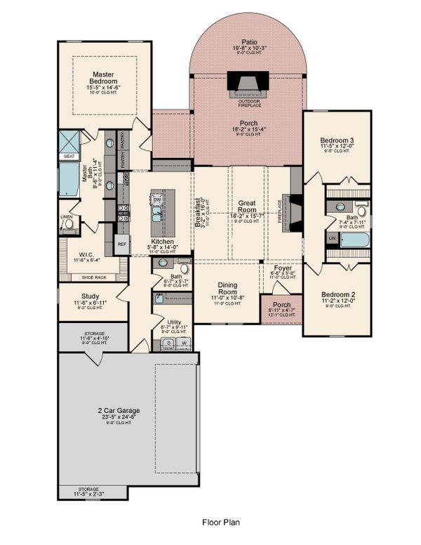Traditional Floor Plan - Main Floor Plan #1081-13